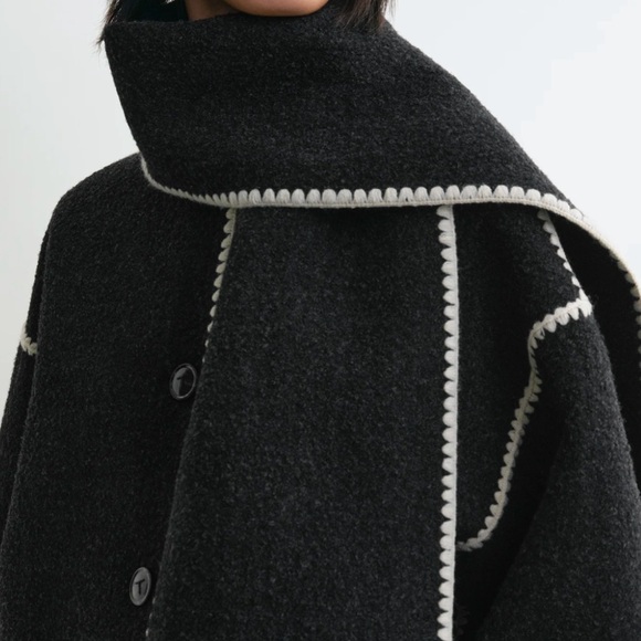 TOTEME Embroidered Scarf Jacket, Size 40 - Picture 7 of 15